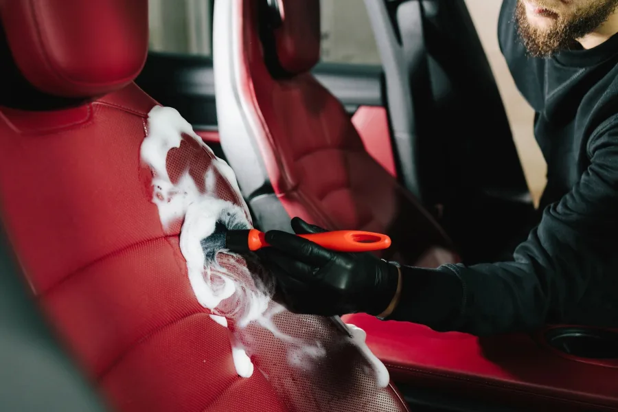 Interior detail — leather deep clean